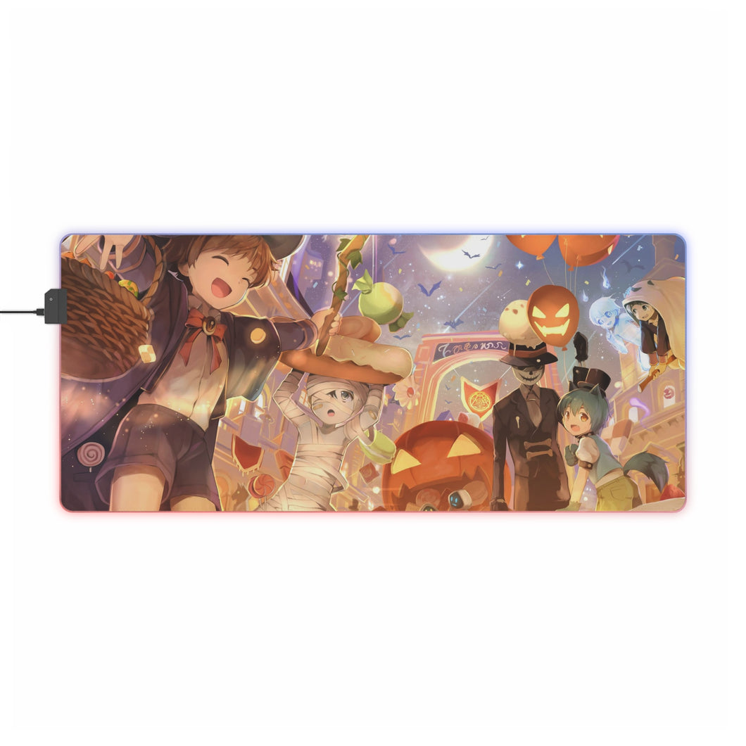 Halloween, Fancy Costumes and Pumpkins♪ RGB LED Mouse Pad (Desk Mat)