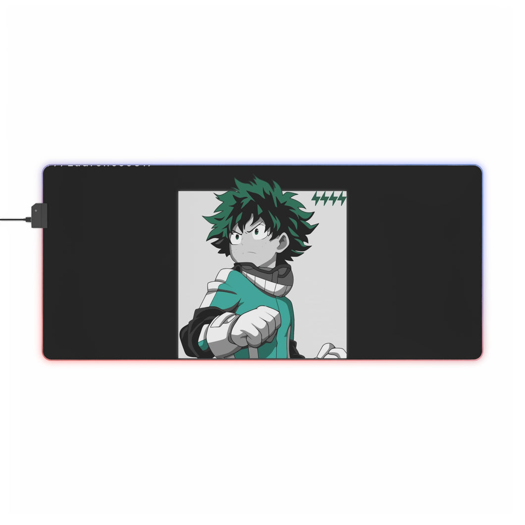 Tapis de souris LED RGB Izuku Midoriya (tapis de bureau)