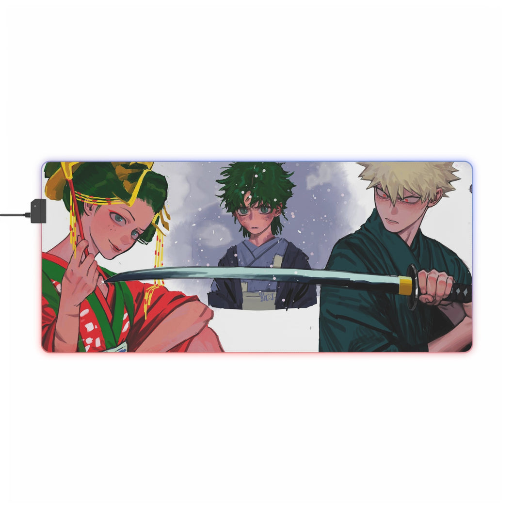 My Hero Academia Izuku Midoriya, Katsuki Bakugou RGB LED Mouse Pad (Desk Mat)