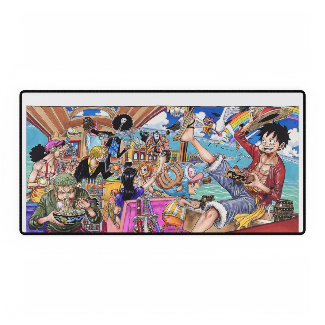 Tapis de souris à couverture colorée Straw Hat Crew (tapis de bureau)