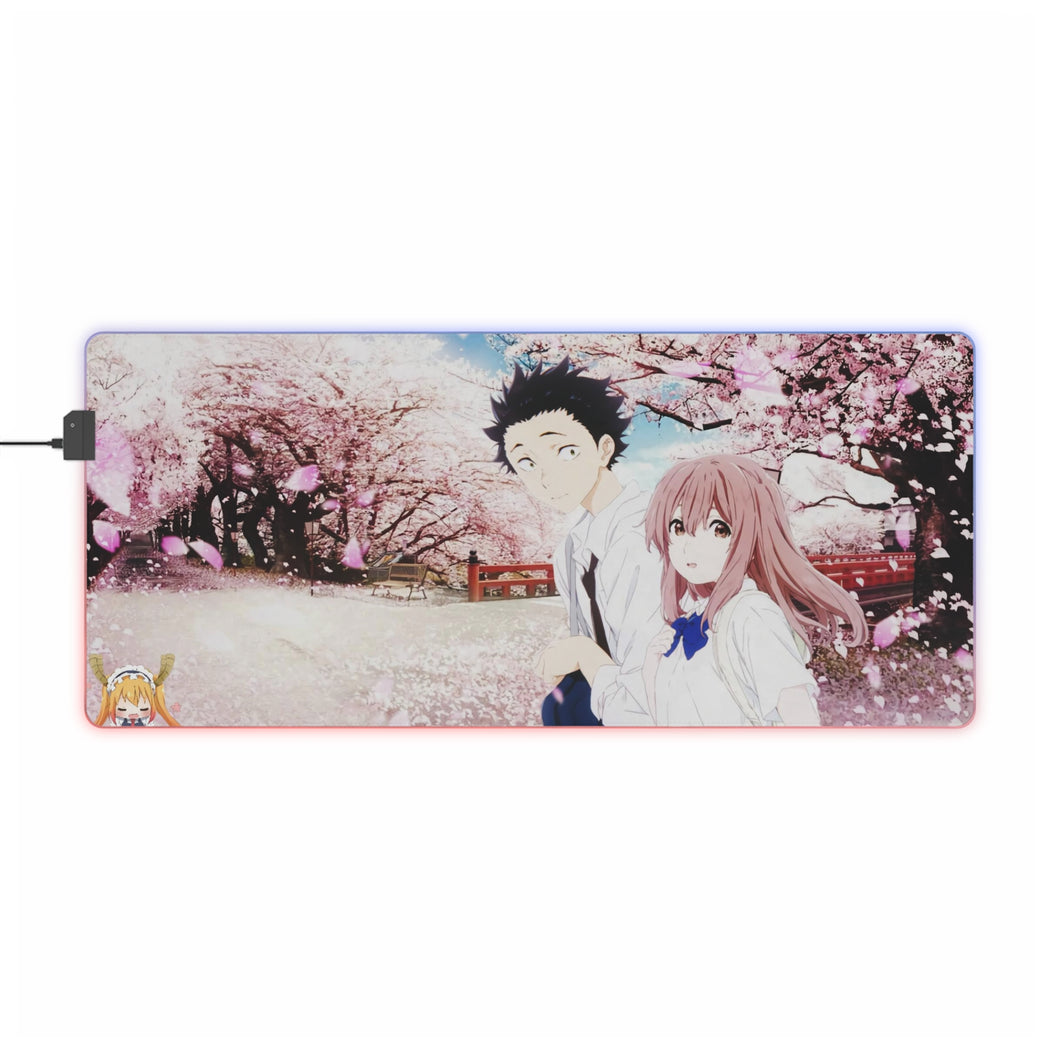 Koe No Katachi Shouko Nishimiya, Shouya Ishida RGB LED Mouse Pad (alfombrilla de escritorio)