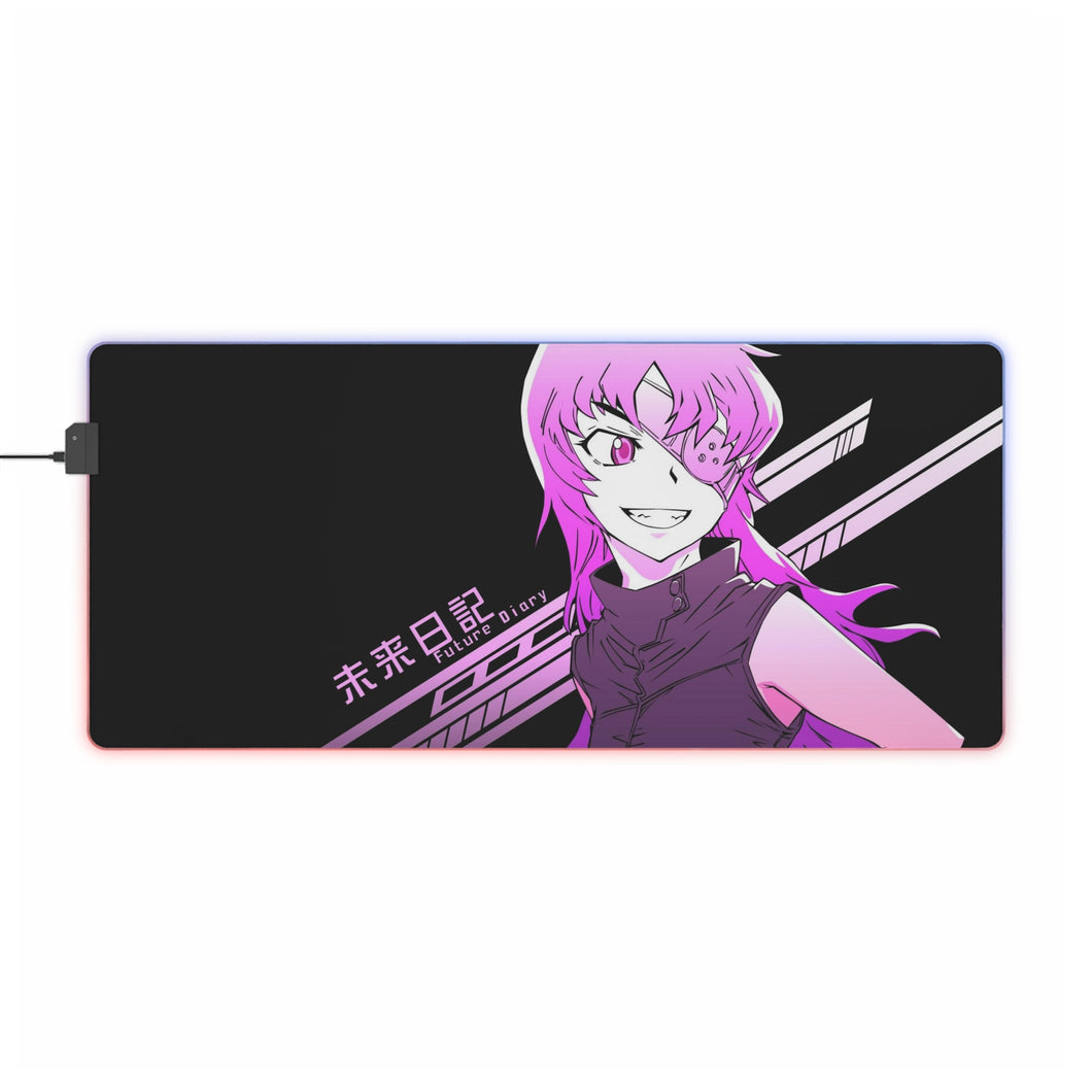 Tapis de souris LED RVB Mirai Nikki (tapis de bureau)