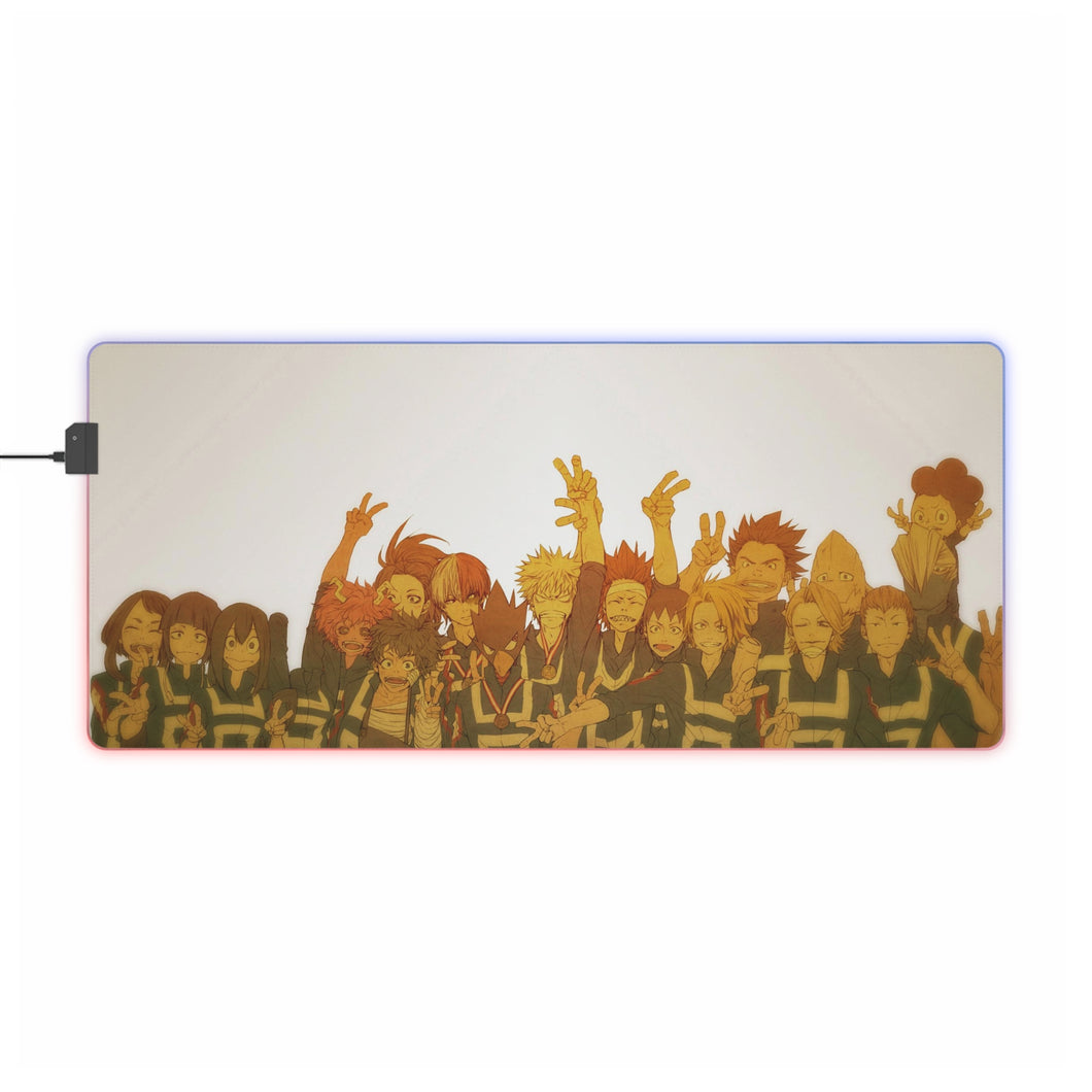 My Hero Academia Izuku Midoriya, Katsuki Bakugou, Tsuyu Asui RGB LED Mouse Pad (alfombra de escritorio)