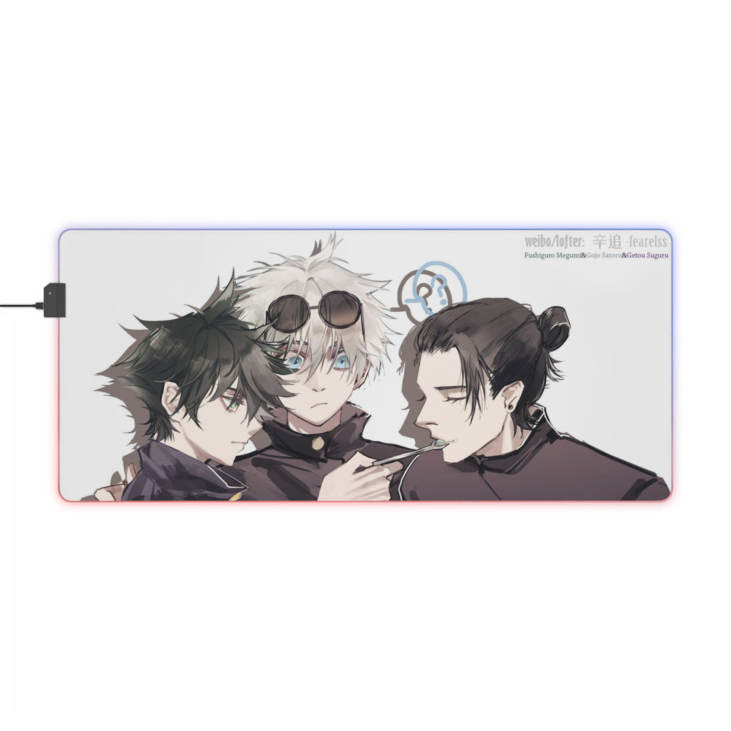 Tapis de souris LED RVB Jujutsu Kaisen (tapis de bureau)