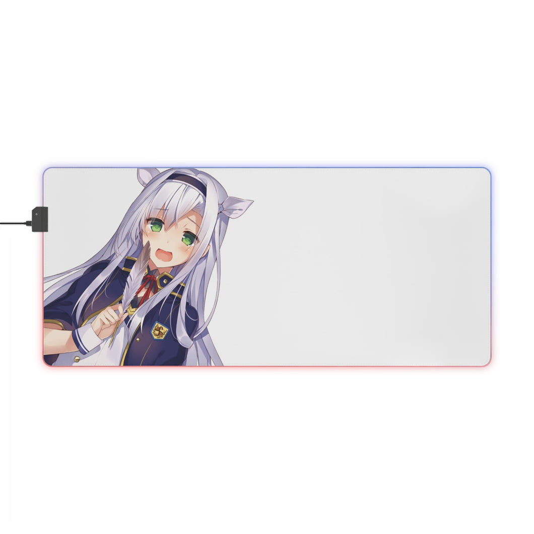 Rokudenashi Majutsu Koushi To Akashic Records Sixtine Fibel RGB LED Tapis de souris (Tapis de bureau)