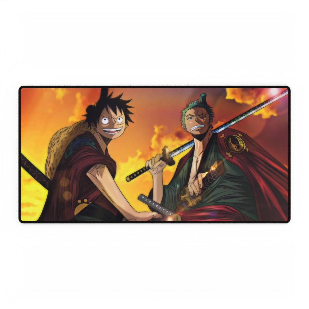 Tapis de souris Monkey D. Luffy / Roronoa Zoro (tapis de bureau)