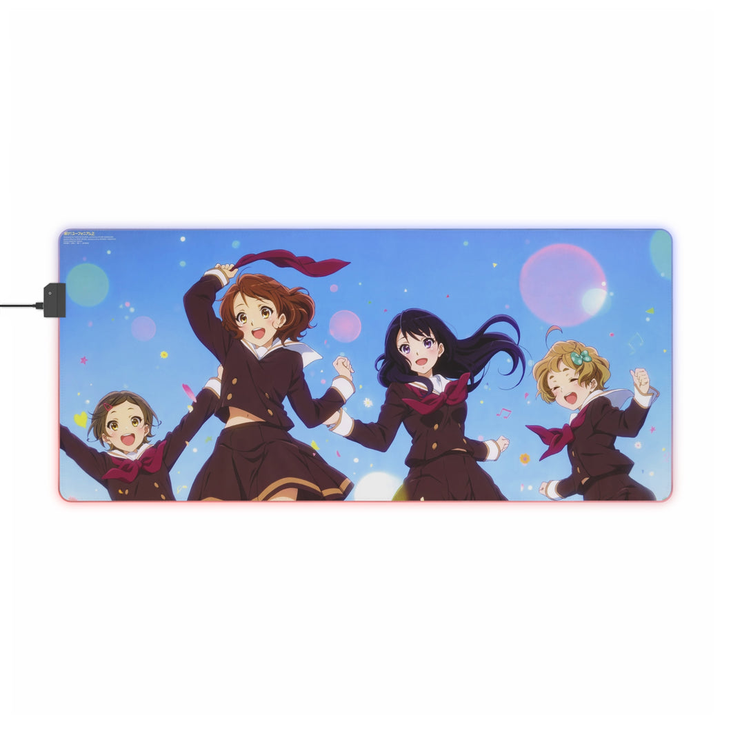 Sound! Euphonium Kumiko Oumae, Reina Kousaka, Hazuki Katou, Sapphire Kawashima RGB LED Mouse Pad (Desk Mat)