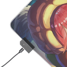 Load image into Gallery viewer, Laid-back camp Nadeshiko &amp; Rin camp fire RGB LED Mouse Pad (Desk Mat)
