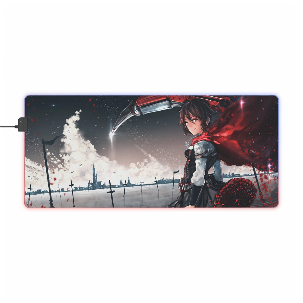 Tapis de souris LED RVB Ruby Rose (tapis de bureau)