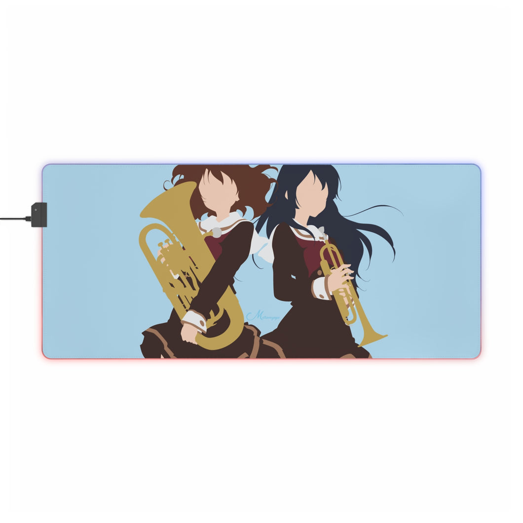 Sound! Euphonium Kumiko Oumae, Reina Kousaka RGB LED Mouse Pad (Desk Mat)