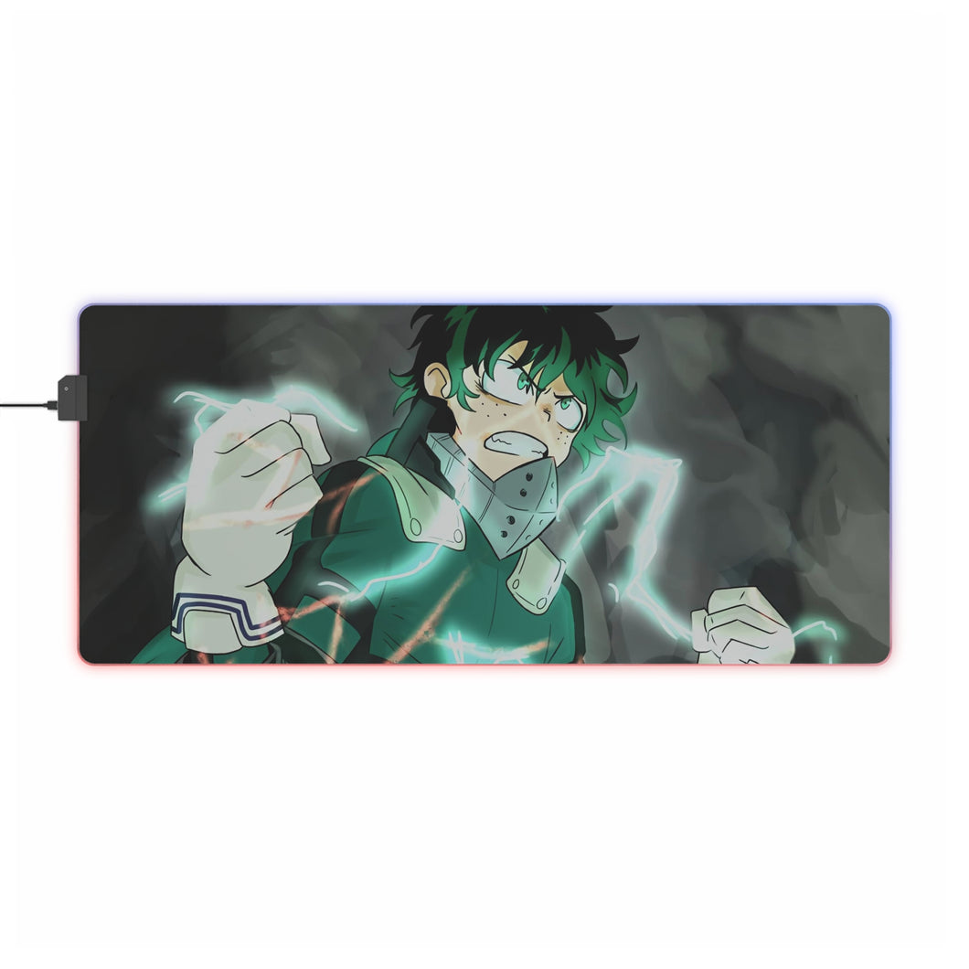 Tapis de souris LED RVB My Hero Academia Izuku Midoriya (tapis de bureau)