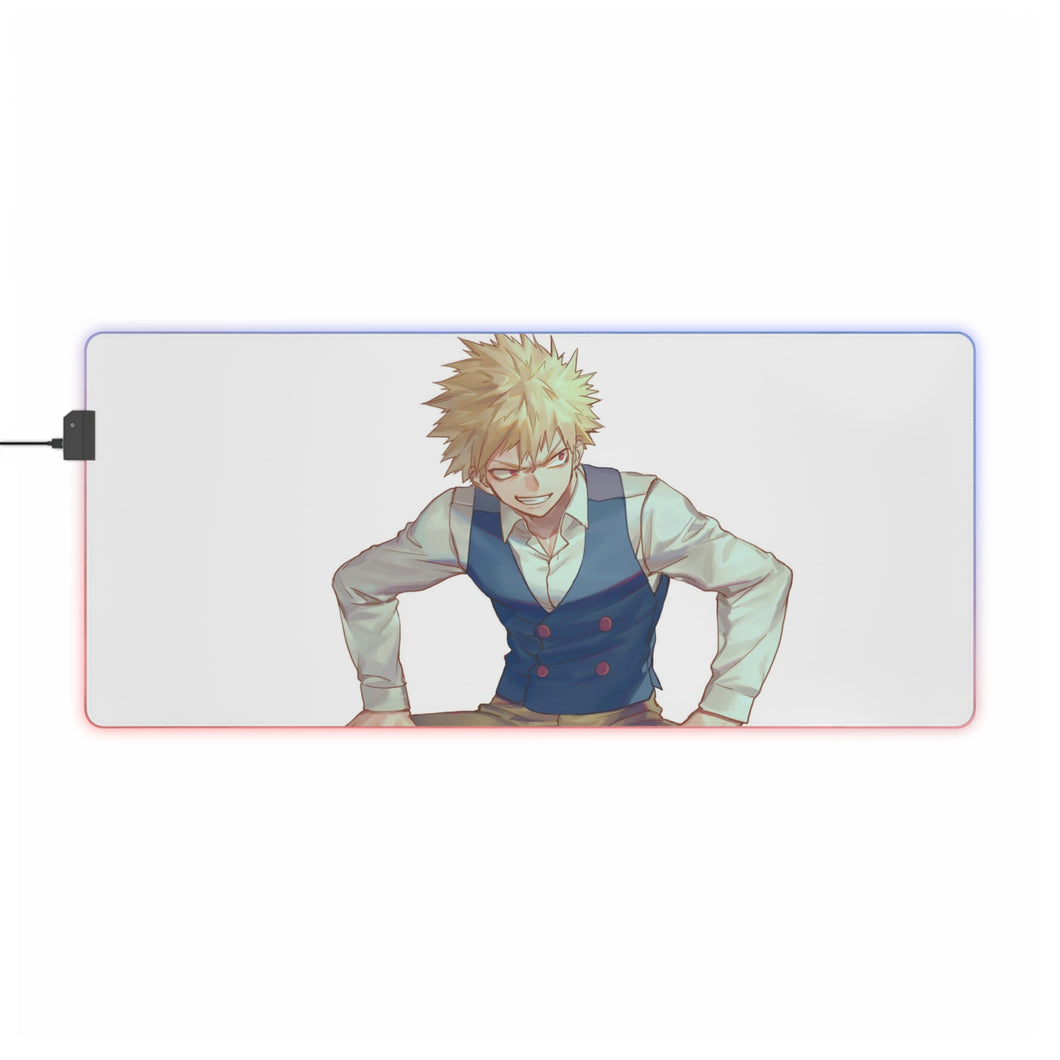 Alfombrilla de ratón (alfombrilla de escritorio) RGB LED My Hero Academia Katsuki Bakugou