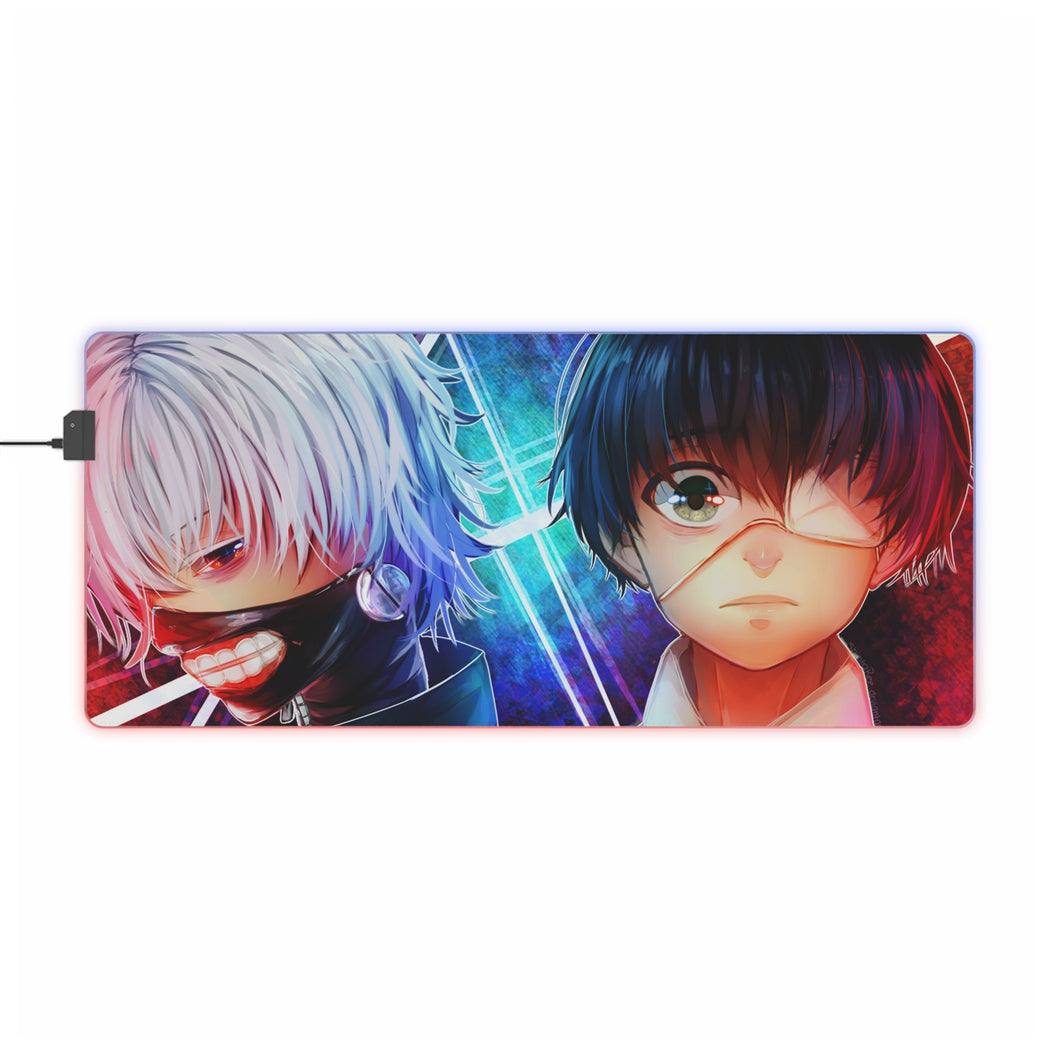 Tapis de souris LED RVB Tokyo Ghoul Ken Kaneki (tapis de bureau)