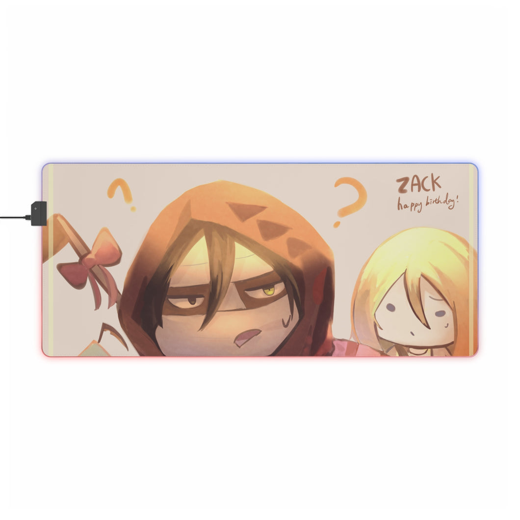 Tapis de souris LED RVB Angels Of Death Rachel Gardner (tapis de bureau)