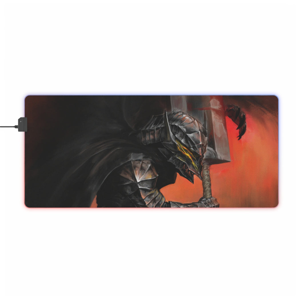 Tapis de souris LED RGB Anime Berserk (tapis de bureau)