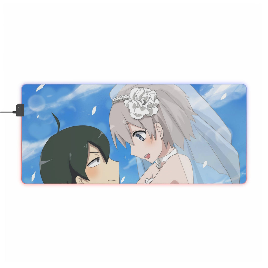 Tapis de souris LED RVB My Teen Romantic Comedy SNAFU Hachiman Hikigaya (tapis de bureau)