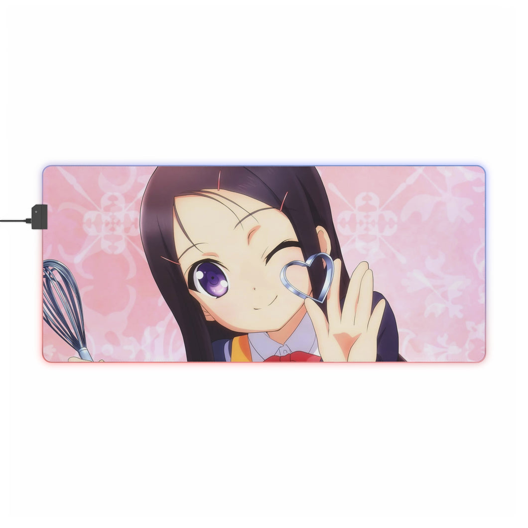 Ayumi Otosaka souriant RVB LED Tapis de souris (Tapis de bureau)