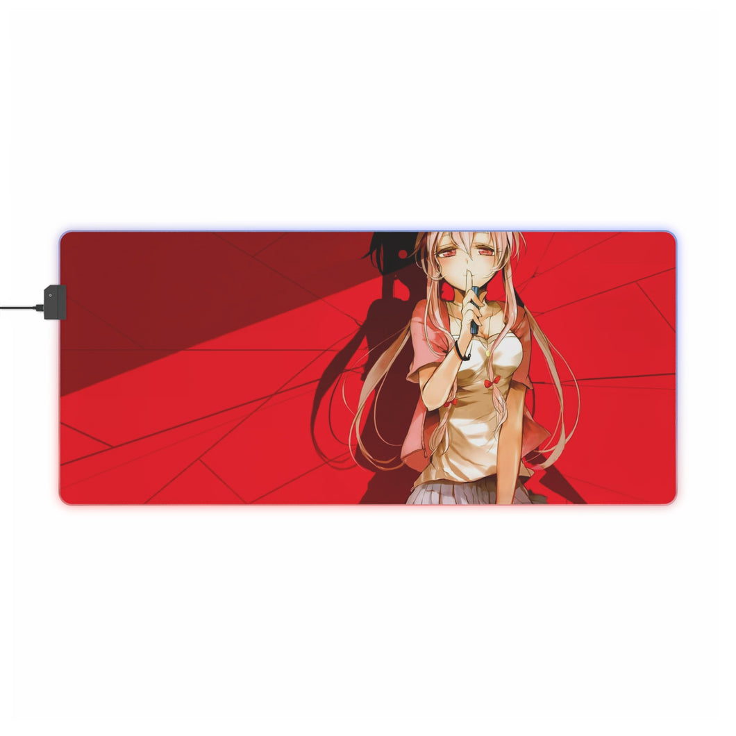 Tapis de souris LED RVB Mirai Nikki Yuno Gasai (tapis de bureau)