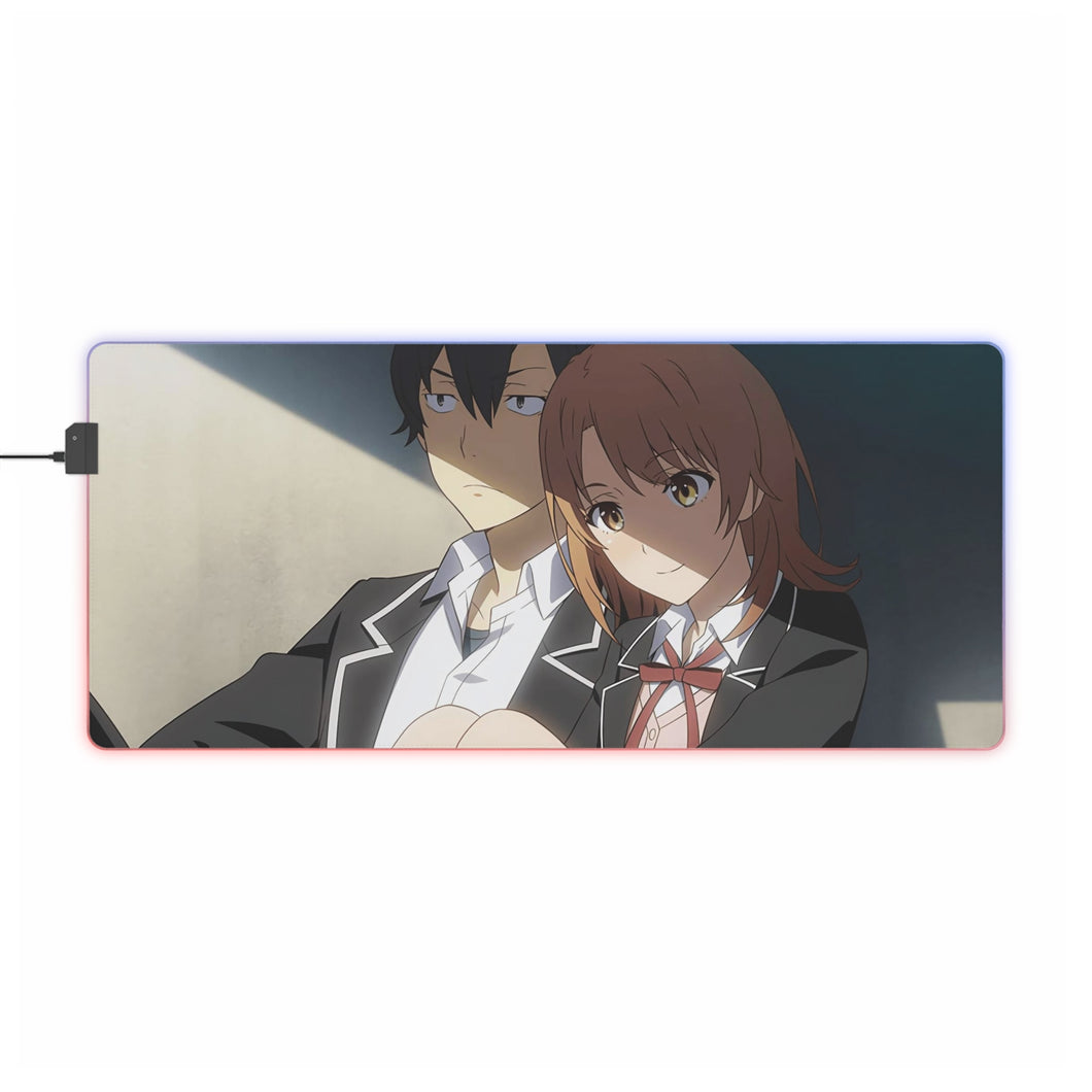 Tapis de souris LED RVB My Teen Romantic Comedy SNAFU Hachiman Hikigaya (tapis de bureau)