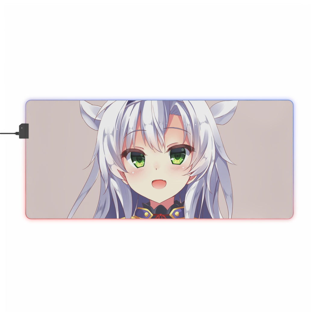 Rokudenashi Majutsu Koushi To Akashic Records Sixtine Fibel RGB LED Tapis de souris (Tapis de bureau)