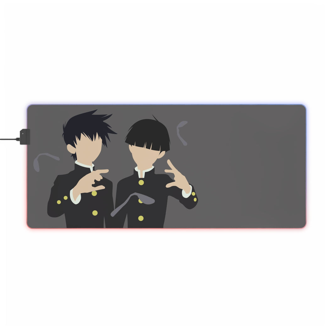 Mob Psycho 100 Shigeo Kageyama, Ritsu Kageyama RGB LED Tapis de souris (Tapis de bureau)