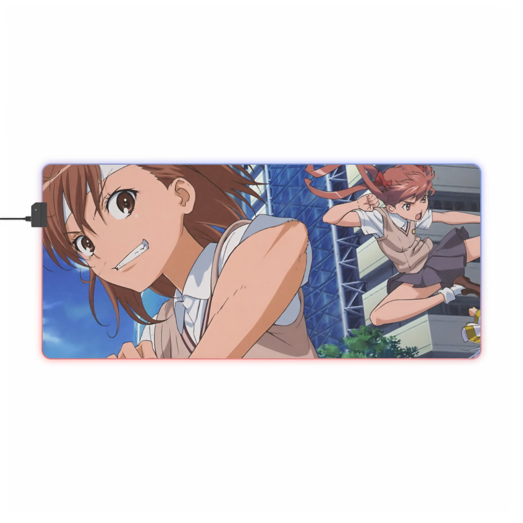 A Certain Magical Index Index Librorum Prohibitorum, Mikoto Misaka, Kuroko Shirai RGB LED Mouse Pad (Desk Mat)