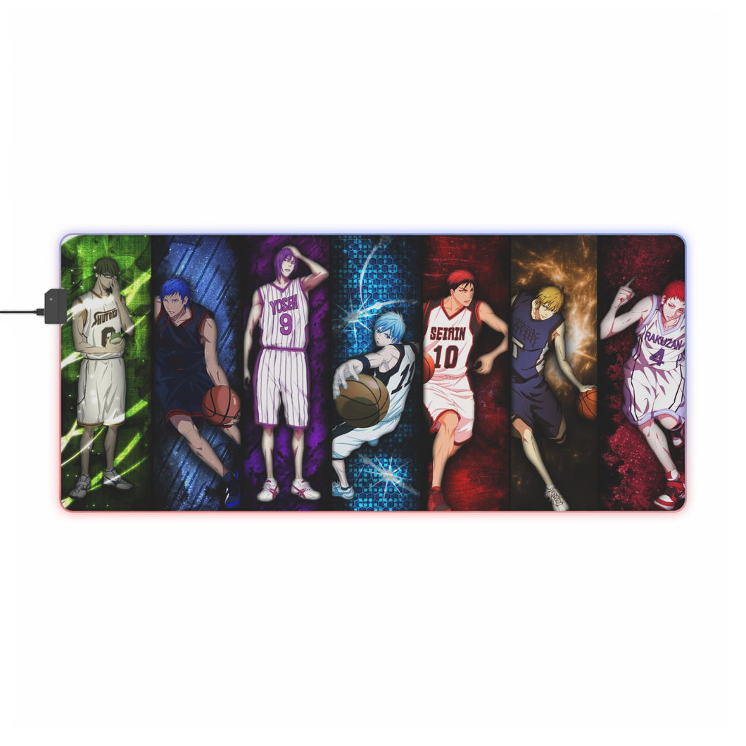 Kuroko's Basketball Tetsuya Kuroko, Daiki Aomine, Atsushi Murasakibara RGB LED Mouse Pad (alfombra de escritorio)