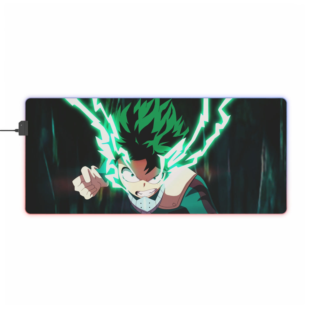 Tapis de souris LED RVB My Hero Academia Izuku Midoriya (tapis de bureau)