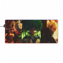 Cargar imagen en el visor de la galería, Alfombrilla de ratón RGB LED (alfombrilla de escritorio) de My Hero Academia Izuku Midoriya y Katsuki Bakugou
