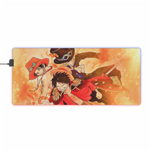 Load image into Gallery viewer, One Piece Monkey D. Luffy, Sanji RGB LED Mouse Pad (Desk Mat)
