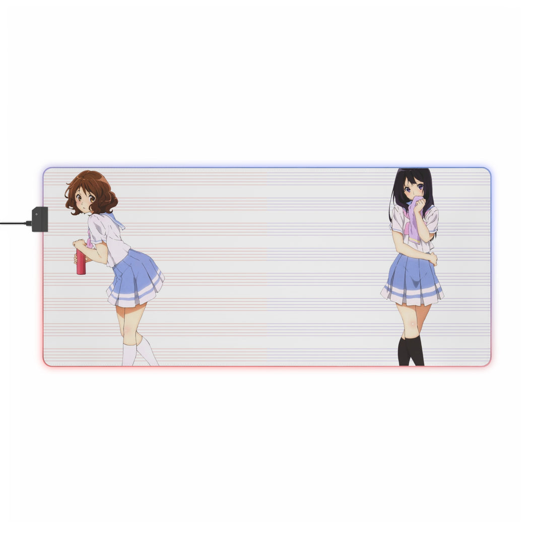 Sound! Euphonium Kumiko Oumae, Reina Kousaka RGB LED Mouse Pad (Desk Mat)