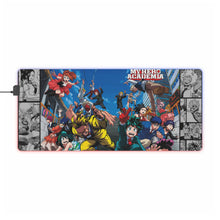 Cargar imagen en el visor de la galería, My Hero Academia Izuku Midoriya, Katsuki Bakugou, All Might, Tenya Iida, Shouta Aizawa RGB LED Mouse Pad (Desk Mat)
