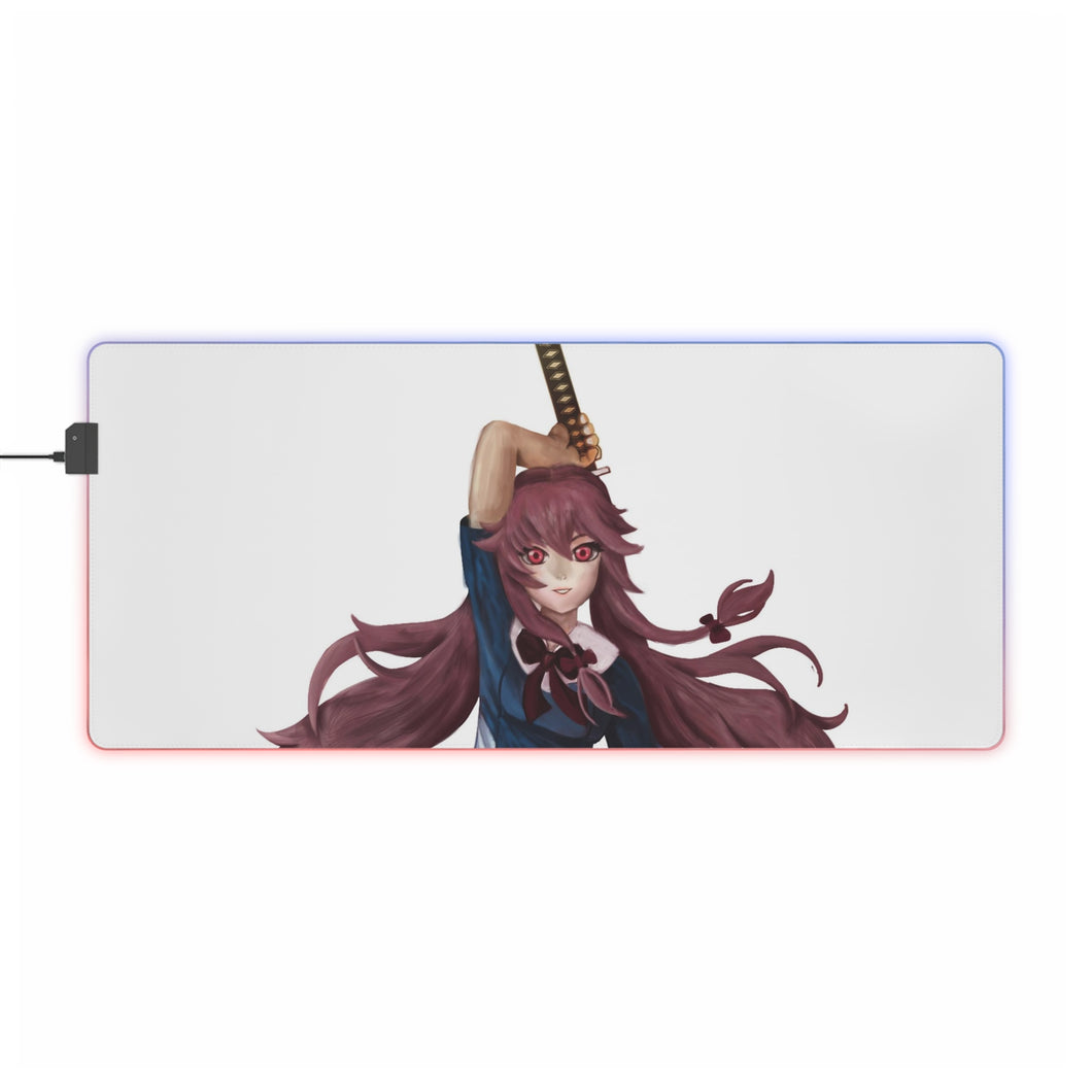 Tapis de souris LED RVB Mirai Nikki Yuno Gasai (tapis de bureau)