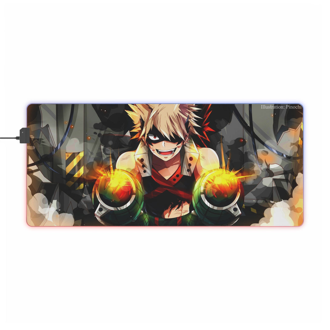 My Hero Academia Katsuki Bakugou RGB LED Mouse Pad (Desk Mat)