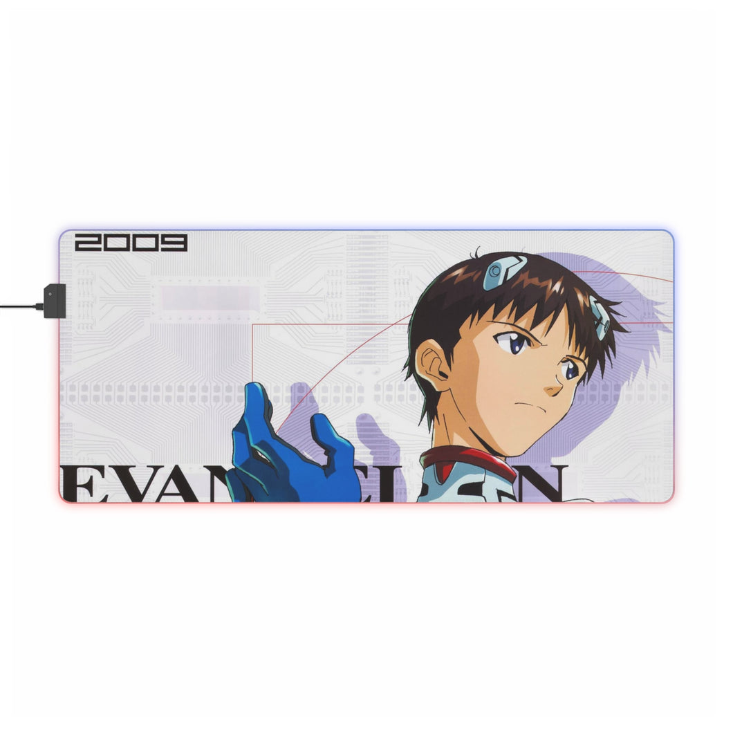 Tapis de souris LED RGB Anime Neon Genesis Evangelion (tapis de bureau)