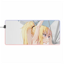 Charger l&#39;image dans la galerie, Tapis de souris LED RGB blanc Gabriel DropOut Gabriel Tenma (tapis de bureau)
