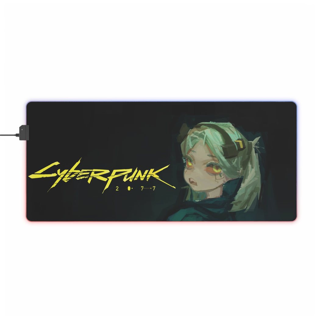 Tapis de souris LED RVB Cyberpunk : Edgerunners (tapis de bureau)