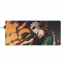 Cargar imagen en el visor de la galería, Alfombrilla de ratón (alfombrilla de escritorio) RGB LED My Hero Academia Katsuki Bakugou
