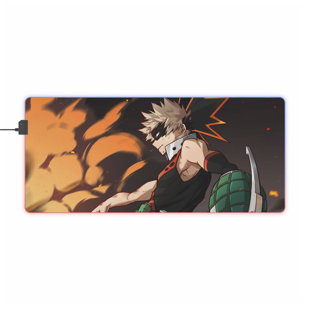 Alfombrilla de ratón (alfombrilla de escritorio) RGB LED My Hero Academia Katsuki Bakugou