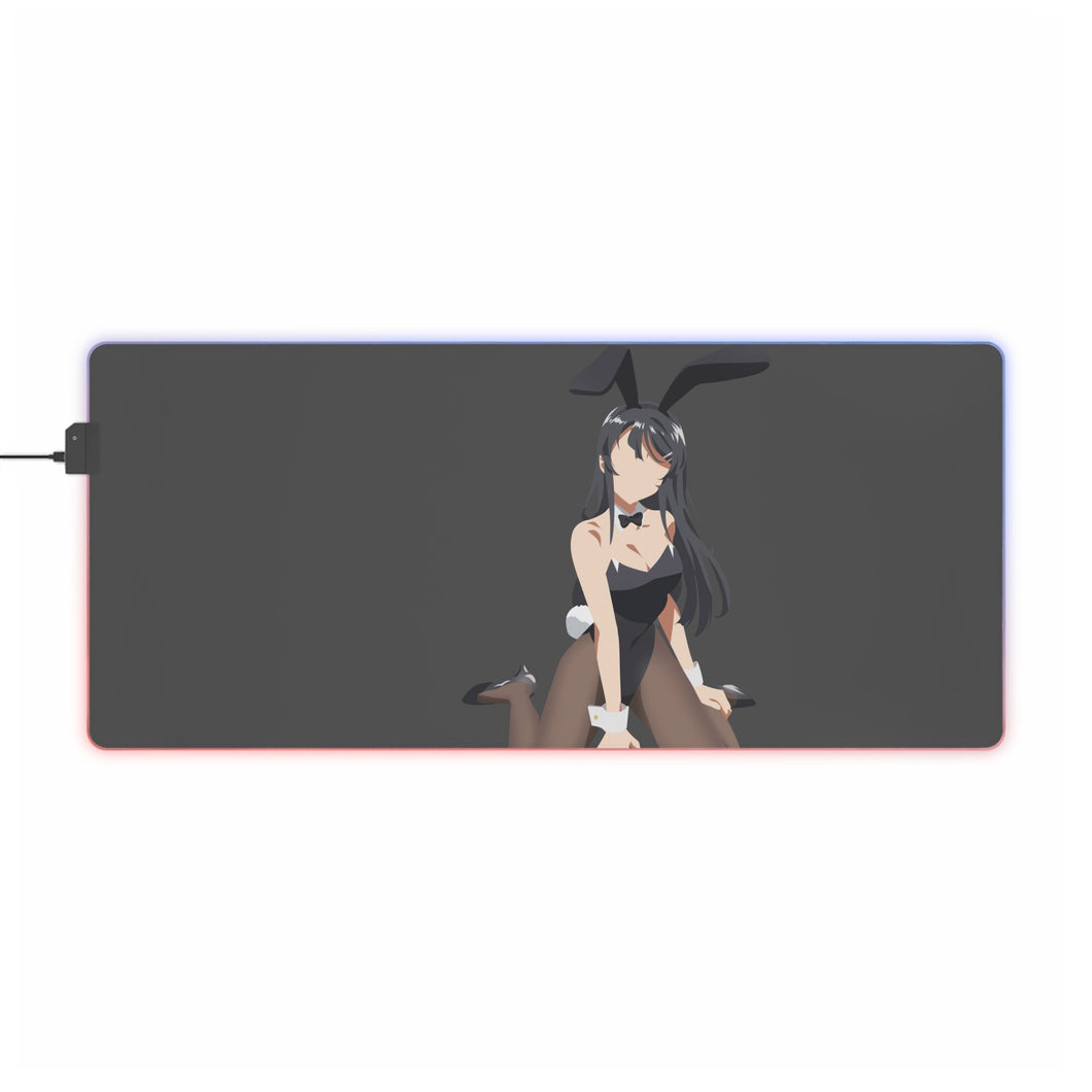 Tapis de souris LED RGB Sakurajima Mai - Bunny Girl Senpai (tapis de bureau)