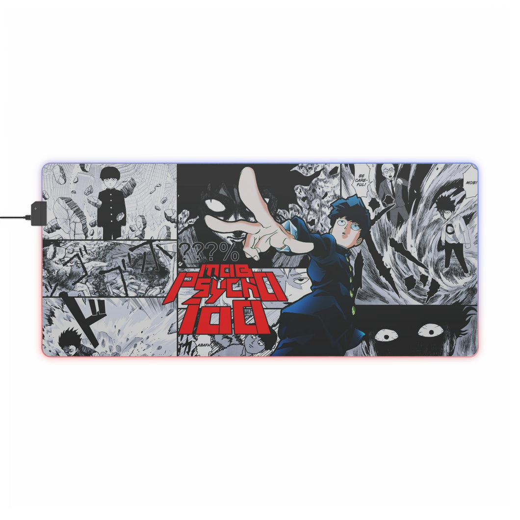 Tapis de souris LED RGB Mob Psycho 100 Shigeo Kageyama (tapis de bureau)