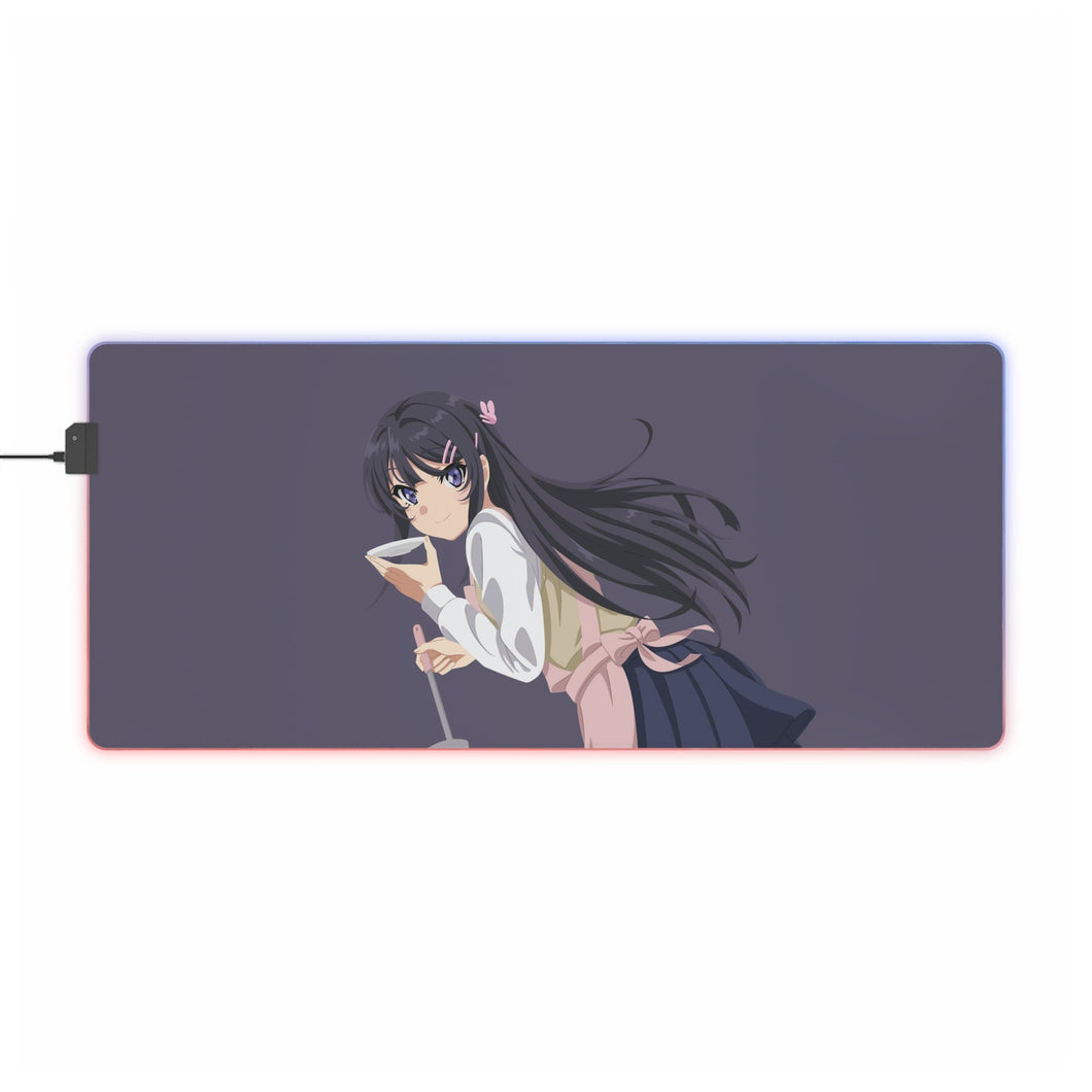 Tapis de souris LED RGB Rascal Does Not Dream Of Bunny Girl Senpai (tapis de bureau)