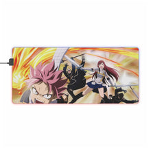 Charger l&#39;image dans la galerie, Tapis de souris LED RGB Fairy Tail Natsu Dragneel, Erza Scarlet (tapis de bureau)
