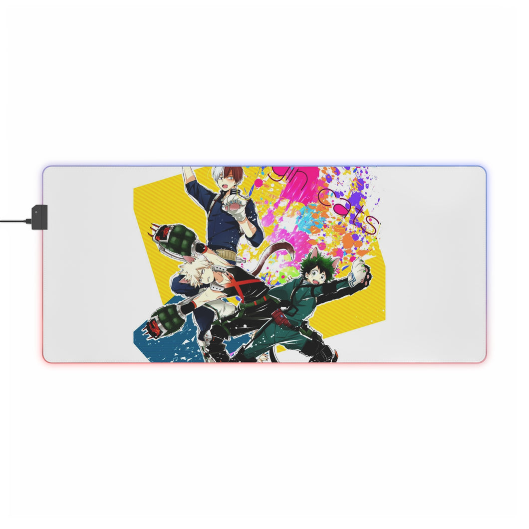 My Hero Academia Izuku Midoriya, Katsuki Bakugou RGB LED Mouse Pad (Desk Mat)