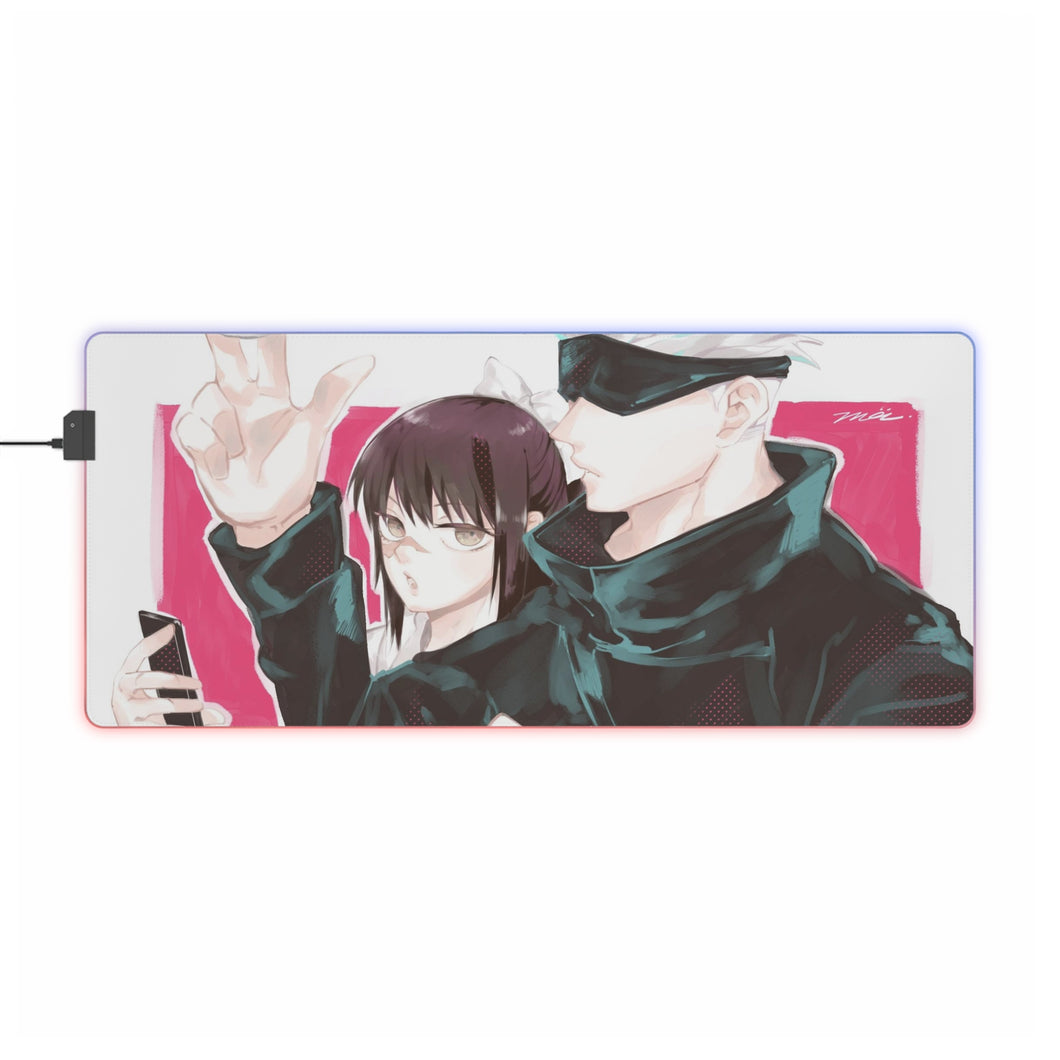 Tapis de souris LED RVB Jujutsu Kaisen (tapis de bureau)