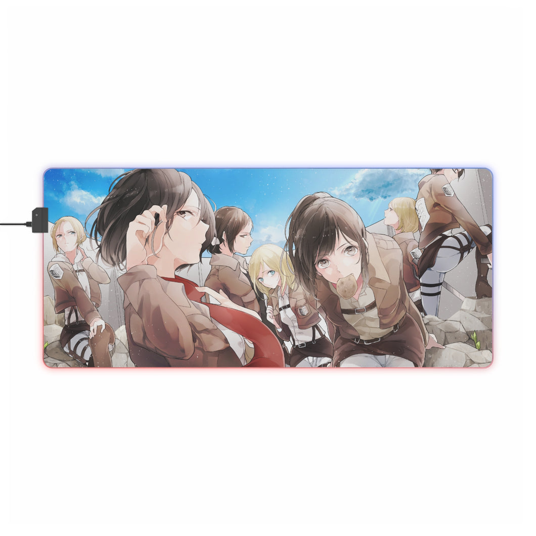 Anime Attack On Titan RGB LED Mouse Pad (Desk Mat)