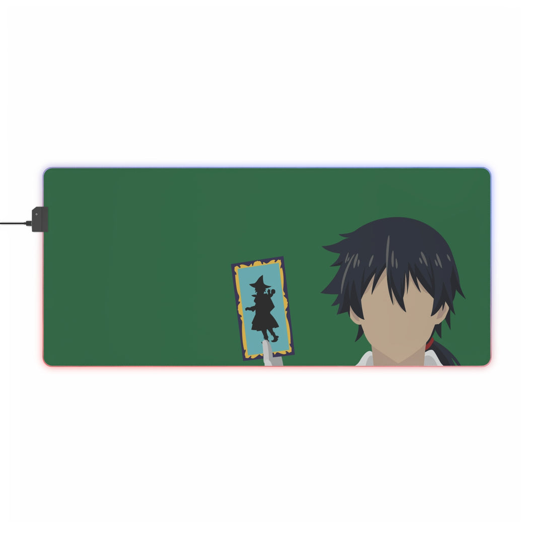 Rokudenashi Majutsu Koushi to Akashic Records Tapis de souris LED RVB (tapis de bureau)