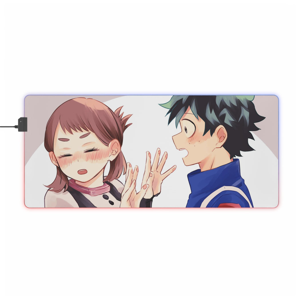 My Hero Academia Izuku Midoriya, Ochako Uraraka RGB LED Mouse Pad (Desk Mat)