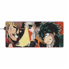 Cargar imagen en el visor de la galería, Alfombrilla de ratón RGB LED (alfombrilla de escritorio) de My Hero Academia Izuku Midoriya, Katsuki Bakugou y All Might
