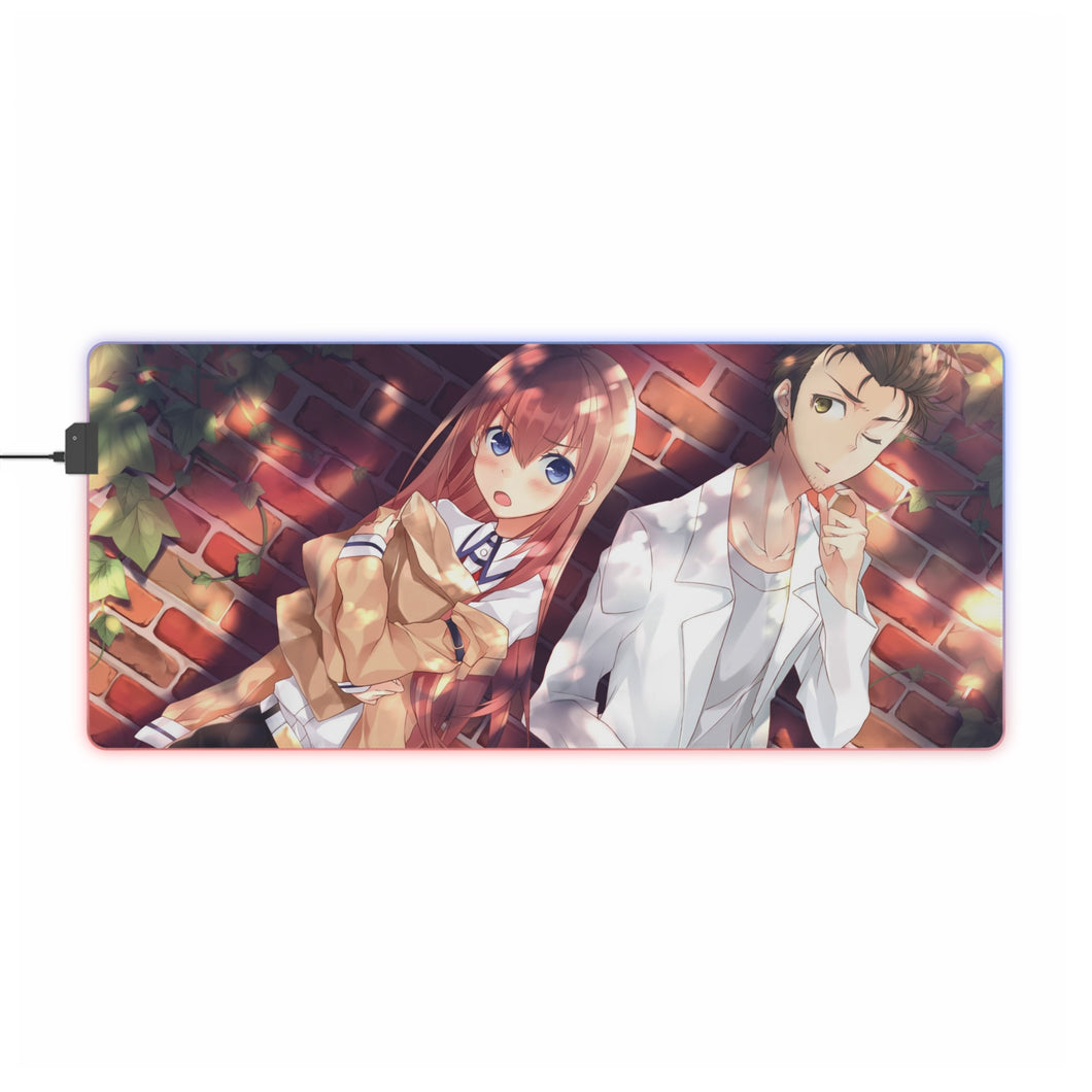 Makise Kurisu & Rintarou Okabe RGB LED Mouse Pad (Desk Mat)